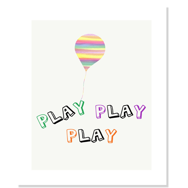 Play Play Play, impression sur papier, H 24 po x l 20 po x P 1 po, Papier