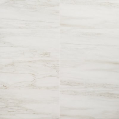 Carreau de porcelaine pour plancher et mur aspect marbre mat 11,81 po x 23,62 po Saroshi (9,68 pieds carrés / caisse)
