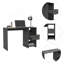 Bureau d'ordinateur, un tiroir, deux tablettes-1572659147