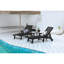 Chaise longue d'extérieur (2) - Méridienne surdimensionnée avec 5 positions, roues de patio et porte-gobelet pour piscine, terrasse, noir 2. 5 chaises. Support. Noir, noir Piscine parfaite, au bord de la piscine. Matériaux recyclés.-557473736
