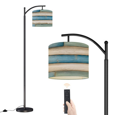 Lampe sur pied à arc avec abat-jour réglable Beach