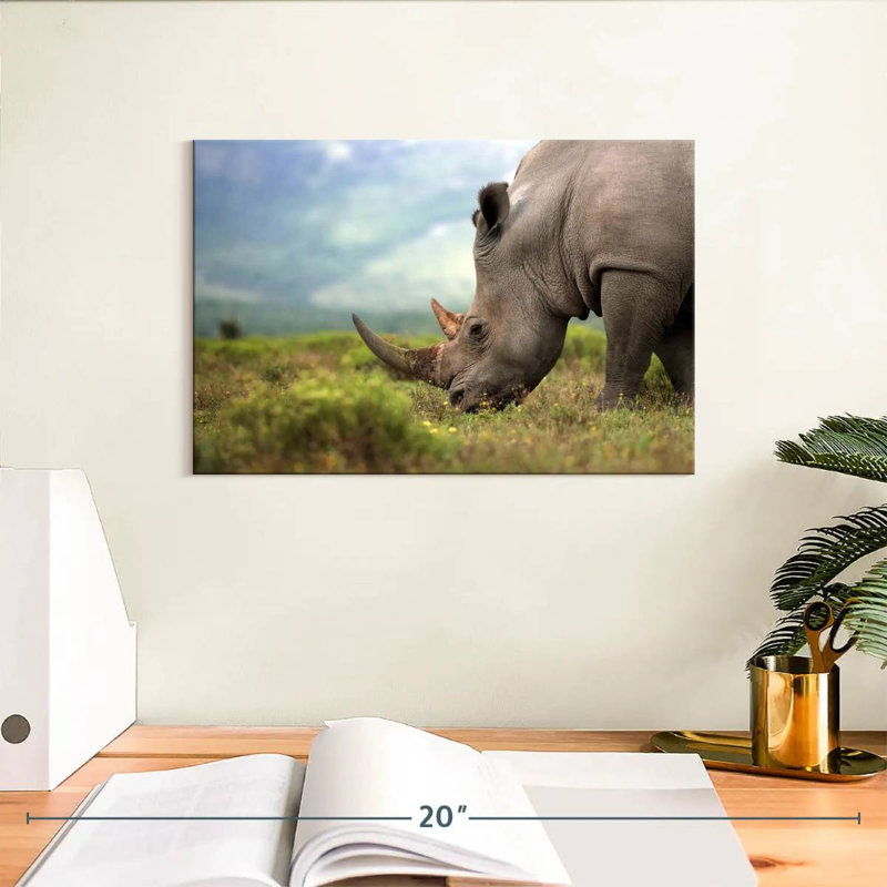 Rhinocéros en voie de disparition Brampt, H 8 po x l 12 po