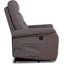 Fauteuil inclinable contemporain avec revêtement en tissu gris