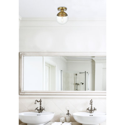 Yearby Glass Semi Flush Mount