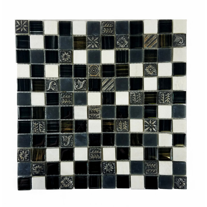 Carrelage mural décoratif de mosaïque de cuisine et de salle de bain 1 po x 1 po Monarchie