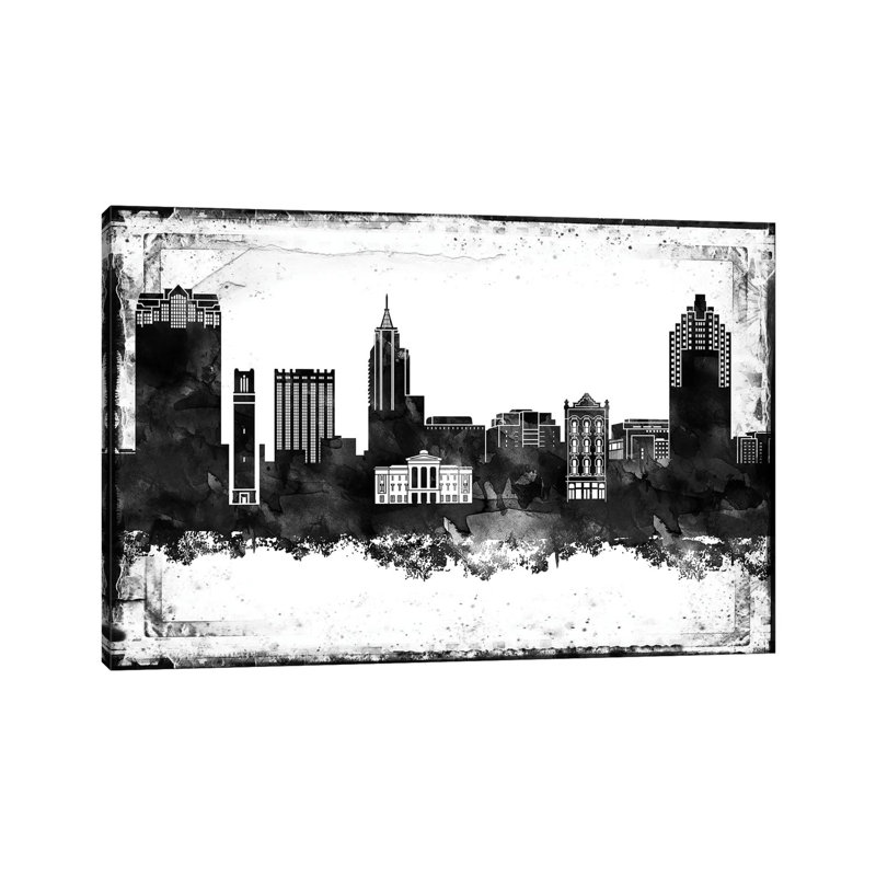 Raleigh Black And White Film by WallDecorAddict - Wrapped Canvas Print, 66.04 cm H x 45.72 cm W x 3.175 cm D