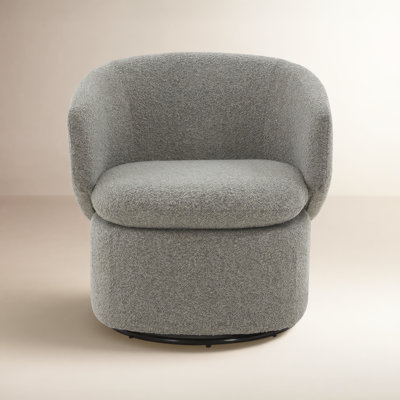 Janice Upholstered Swivel Barrel Chair