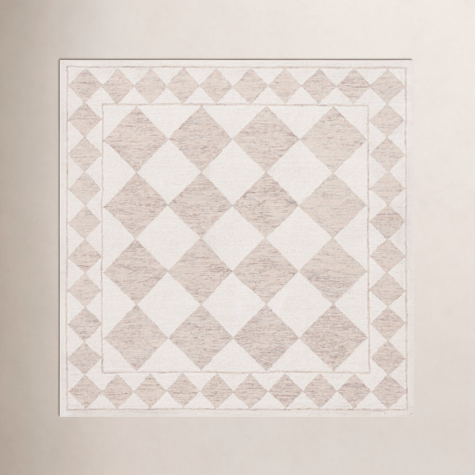 Claude Hand-Woven Geometric Rug, Square 6'