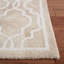 Tapis beige / ivoire touffeté à la main à motif géométrique-16766805