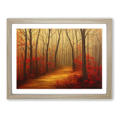 Cheerful Autumn Forest 1 Piece Single Picture Frame Painting