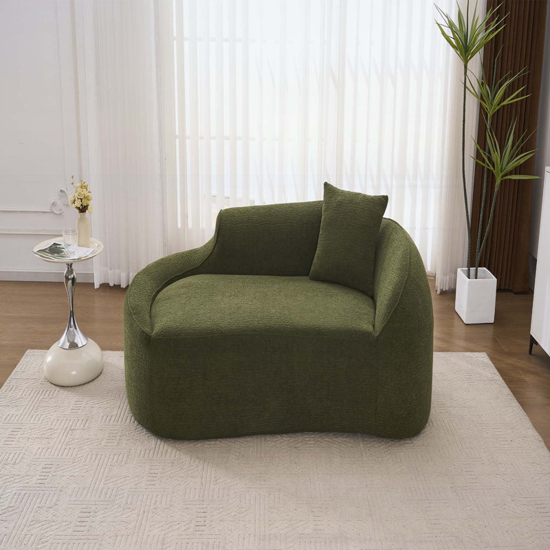 Chaise longue moderne, causeuse avec canapé-lit à siège profond et 1 oreiller pour le salon, la chambre à coucher et un appartement