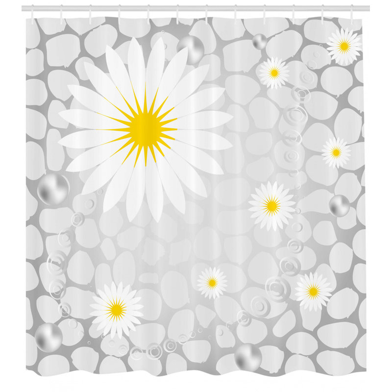 Shower Curtain with Hooks Included, 70" H x 69" W
