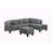 104.5" Upholstered Sofa,Chaise & Ottoman