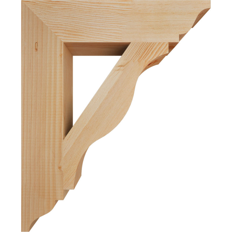 Support lisse 3 1/2 "x P 18" x H 22 ", sapin Douglas, H 22 po x l 3,5 po x P 18 po, Douglas, Lisse