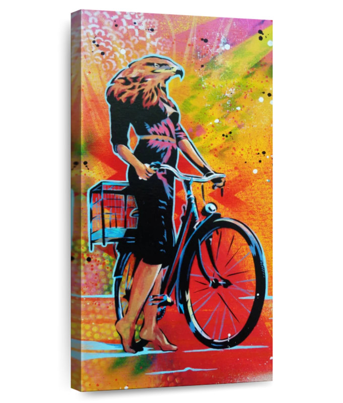 Cycle Roaring, 48" H x 24" W