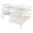 L-Shaped Bunk Bed With Ladder,Twin Size-Gray-2130838269