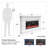Waverly Wide Mantel with Linear Electric Fireplace-73170760