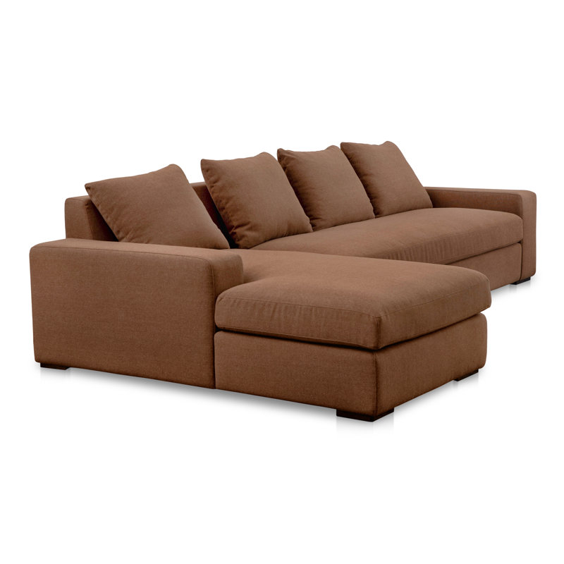 Cameca Sectional, Terracotta Crypton Performance Weave, Right Hand Facing