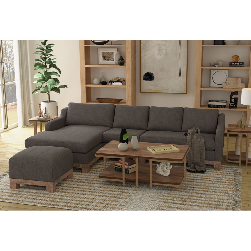 Causeuse et accoudoir modulaire Giralda, Gris foncé