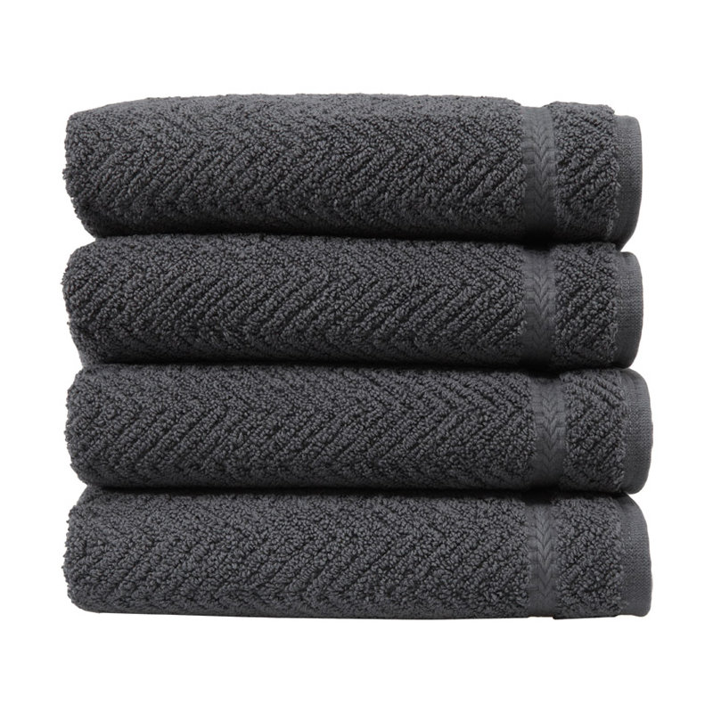 Turkish Cotton Plush Hand Towel, Grey