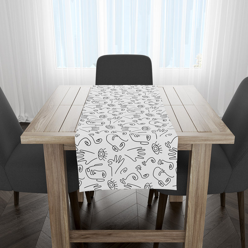 Chemin de table Varnell, Blanc
