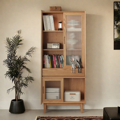 Bibliothèque de rangement de grande capacité de style japonais