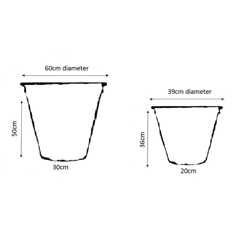 Jolley Handmade Pot Planter, 50 cm H x 60 cm W x 60 cm D