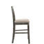 Tabouret de bar Martha II en lin beige et gris patiné (ensemble de 2 pièces)