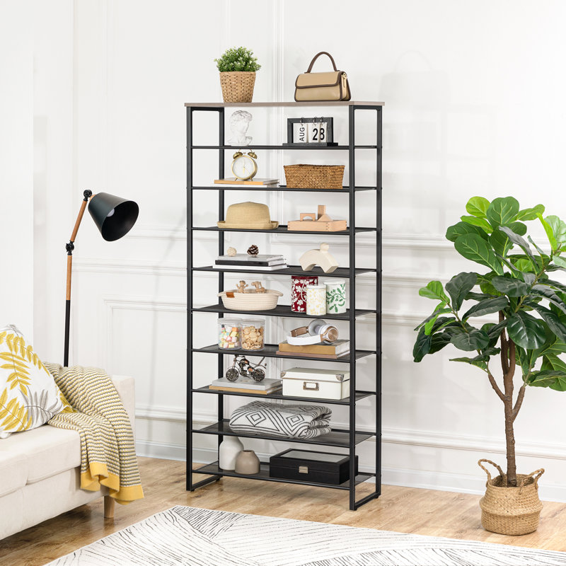 36 - Pair Shoe Rack, Beige/Black