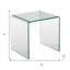 Table de bout en verre transparent 21 po