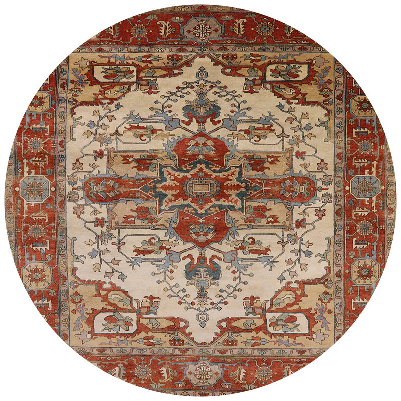 Oriental Indoor Rug, Round 8'