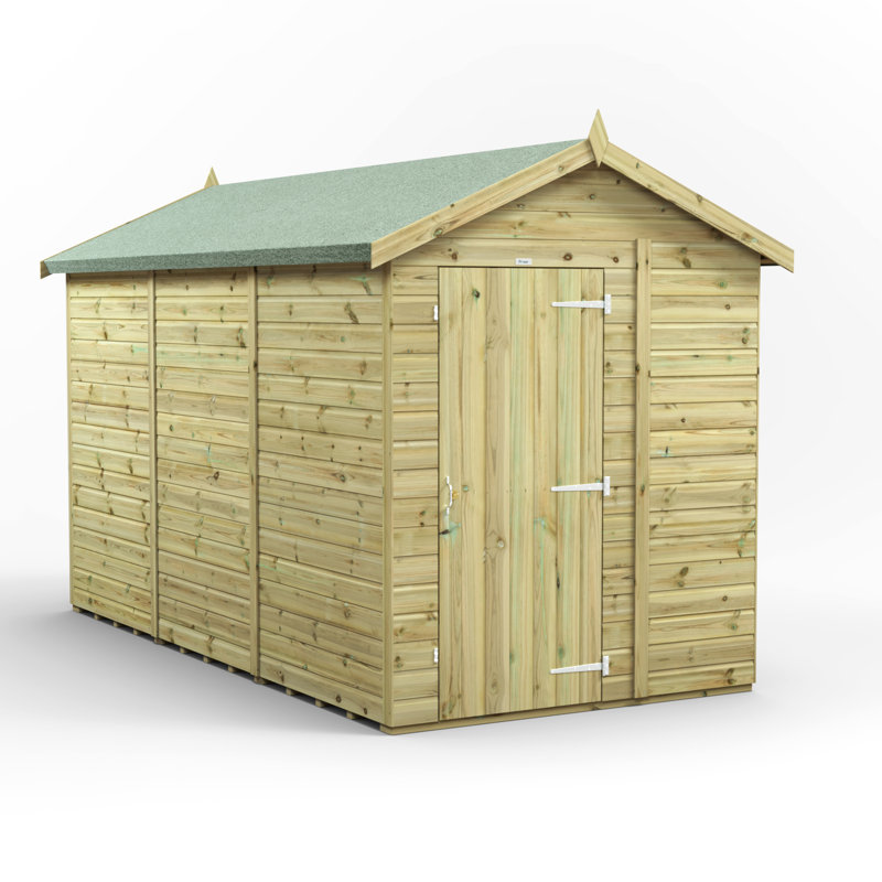 Powersheds 12 x 6ft Premium Pressure Treated Timber Windowless Apex Garden Shed