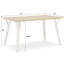 Table de salle à manger moderne à deux tons - blanc et chêne