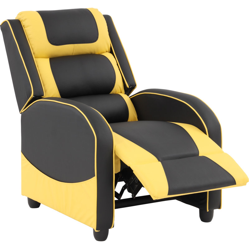 Fauteuil inclinable manuel à gravité zéro de 33 po Kennicott, Similicuir jaune