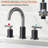 8-Inch Widespread Bathroom Faucet With Dual Handles, Metal Pop-Up Drain & 24" Supplies-114194502