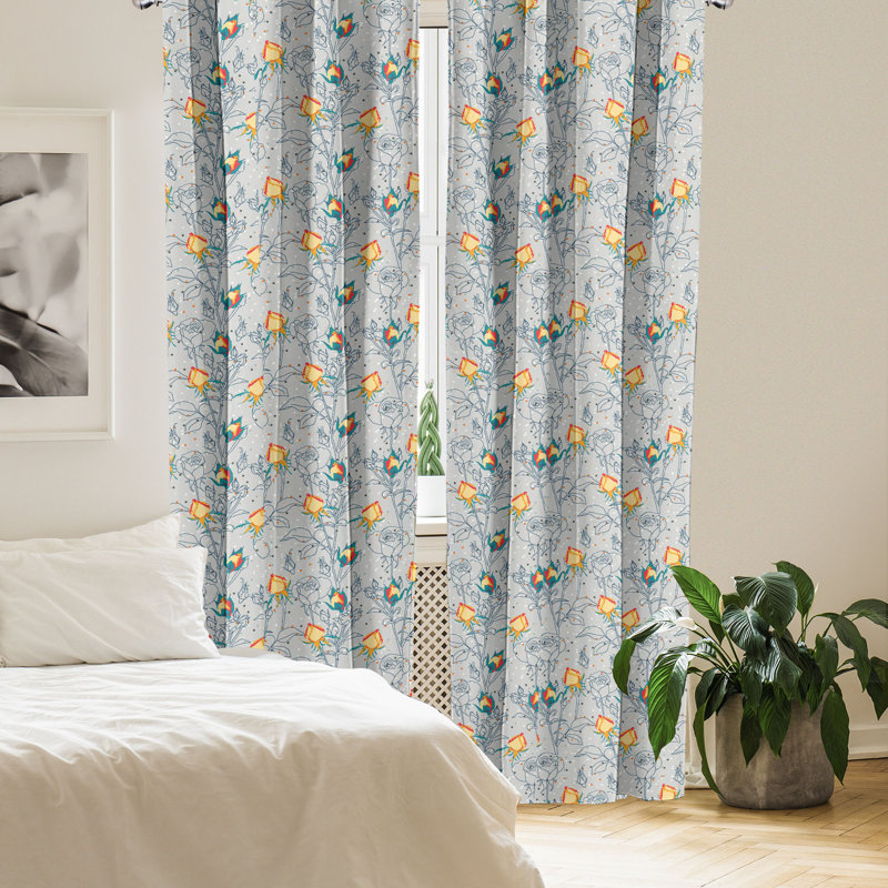Rideaux 4 panneaux East Urban Home, L 56 po x L 95 po
