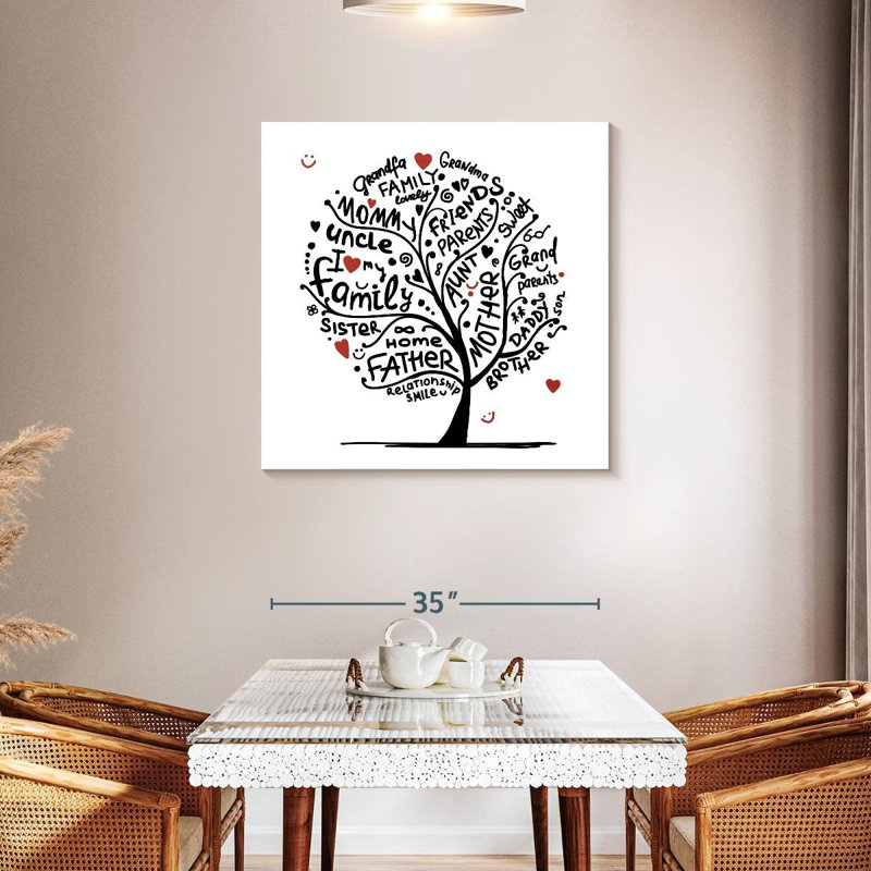 Arbre de famille, H 36 po x l 36 po