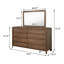 Commode 8 tiroirs et miroir noyer