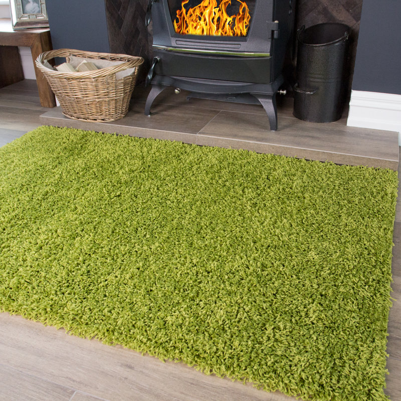 Honey-Mae Solid Colour Shag Area Rug, Rectangle 120 x 170cm