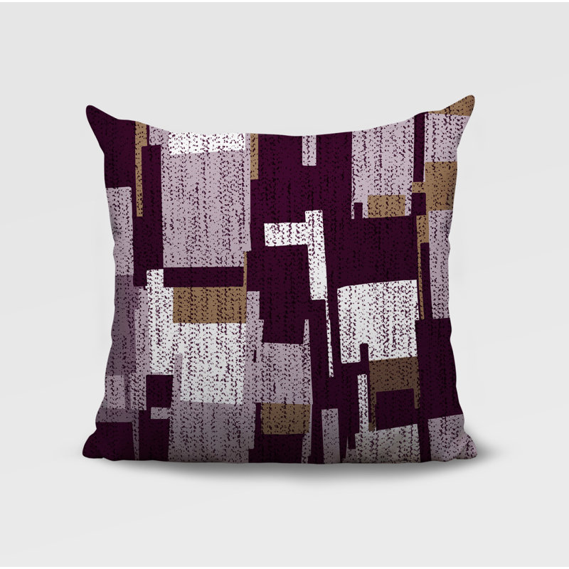 Oreiller réversible Samie, 18 x 18, Mauve