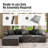 Modern 104" Padded Plush Corduroy Cloud Sectional Sofa with L-Shaped Chaise and Deep Seating, No Assembly Required, For Living Room Office Apartment-112015408