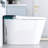 Smart Toilet With Foot - Kick Flushing, Less Than 1.28 Gallons Per Flush, Chair Height Design, White Porcelain, Easy Installation Built In Bidet, Lid Opening, Heated Seat, Rinse Function, Multi Mode