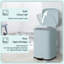 Saraiah 20L Kitchen Pedal Bin, Metal Rubbish Bin with Soft-close Lid, Light Green