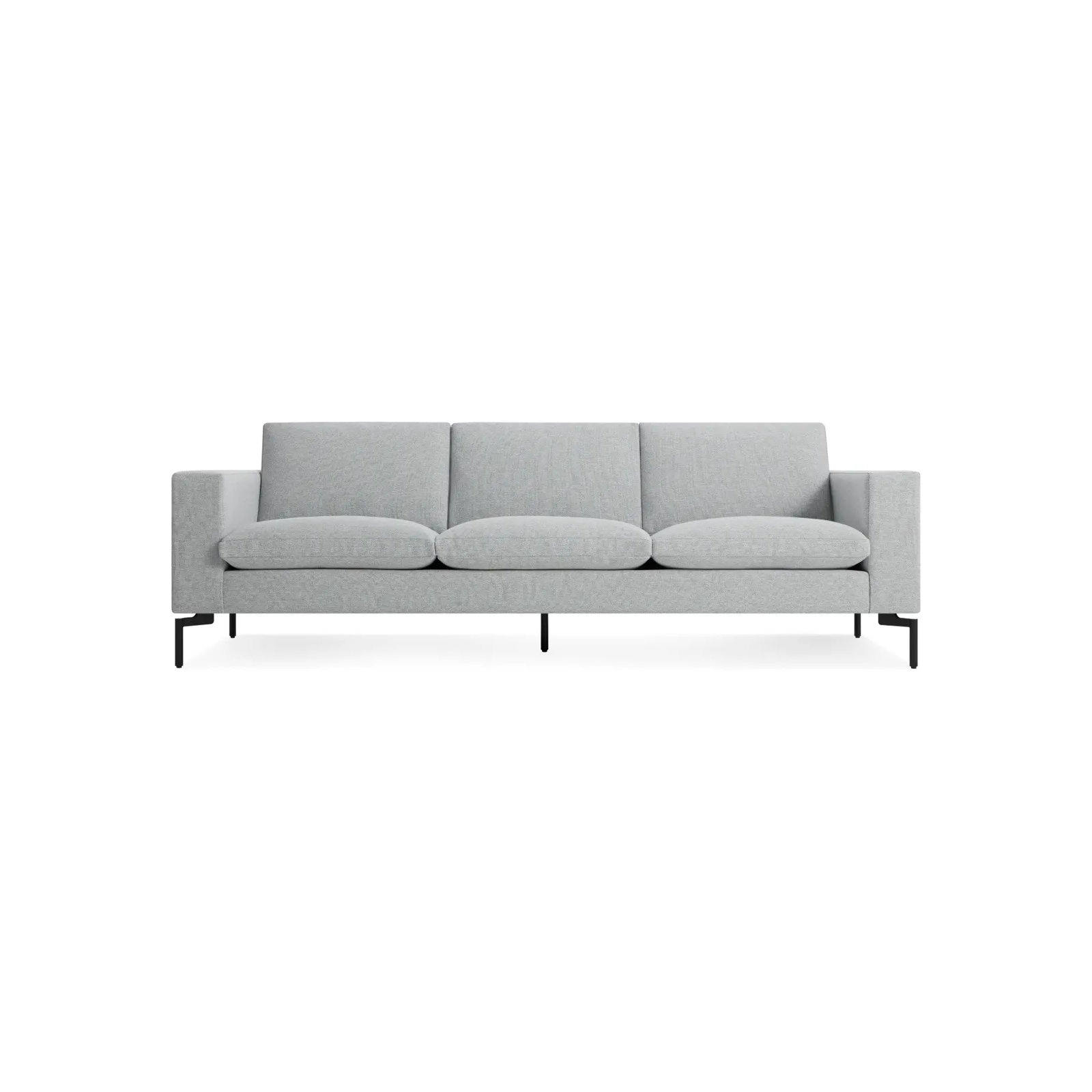 New Standard Upholstered Sofa, Black, 32" H x 92" W x 35" D, Maharam Mode in Intaglio Crossweave