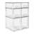  6 Piece Stackable Clear Plastic Pull-Out Drawer Organizer Bins - for Bathroom, Vanity, Makeup, Under Sink & Countertop
