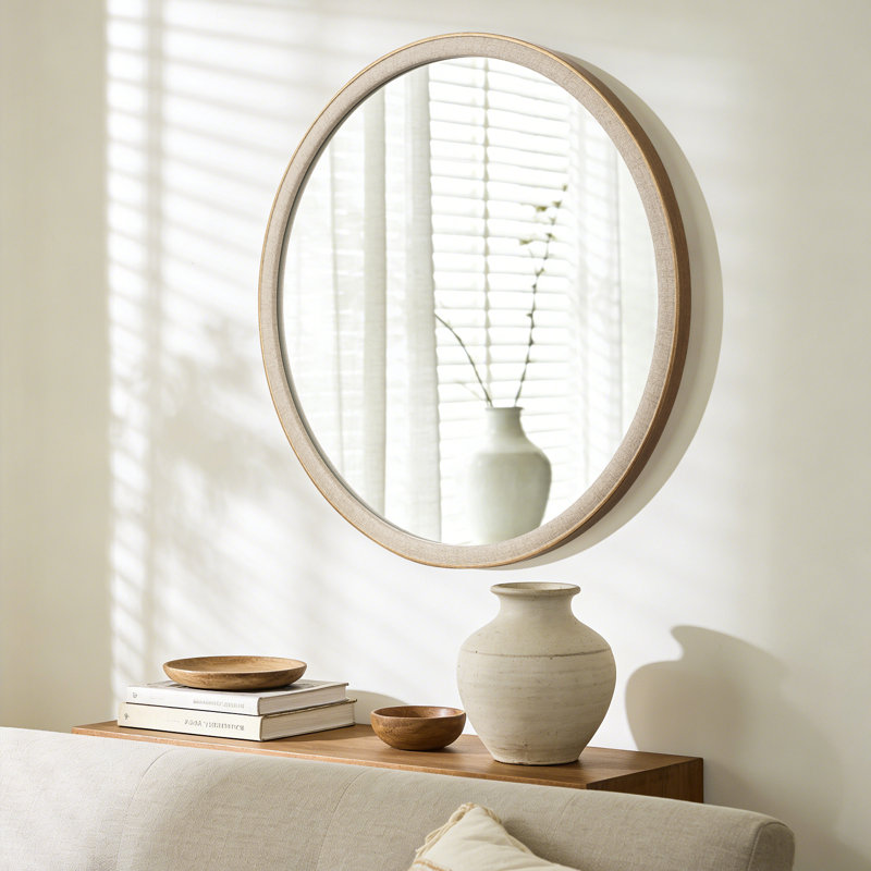 Miroir mural rond, 28 po x 28 po