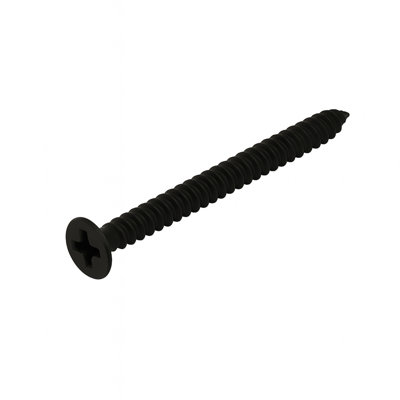 Brixwell PS102MBL 10 X 2" Wall Mounting Flat Head Phillips Sheet Metal Screws 2" Length Matte Black Finish Pack of 10