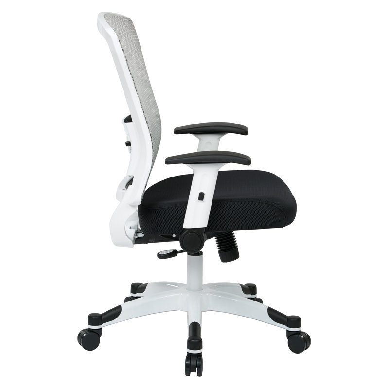 Chaise de travail ergonomique en filet Pulsar, Noir, noir, noir, noir