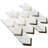 Natural Bianco 1" x 2" Herringbone / Chevron Mosaic Wall Tile-67852668