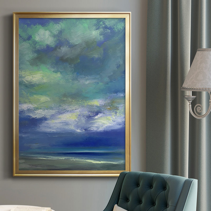 Île de midi, reproduction encadrée de qualité supérieure - prête à être accrochée, Or, H 42,5 po x l 30,5 po x P 1,25 po